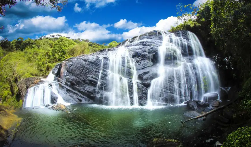 Baker's Falls waterfall in Horton Plains National Park